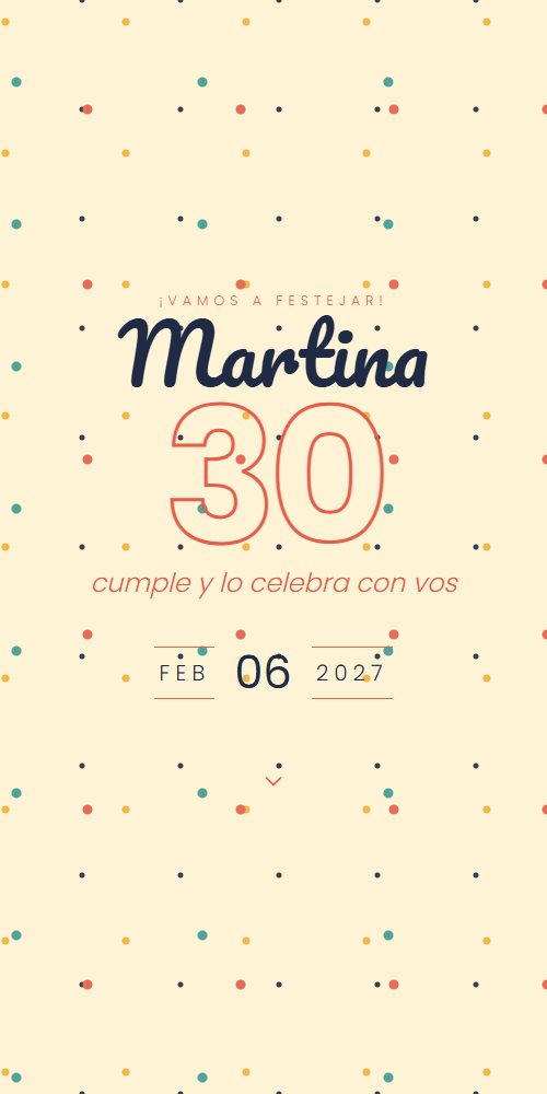 Invitación web de cumpleaños
